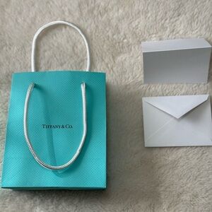 Tiffany and Co. bag and note card with envelope